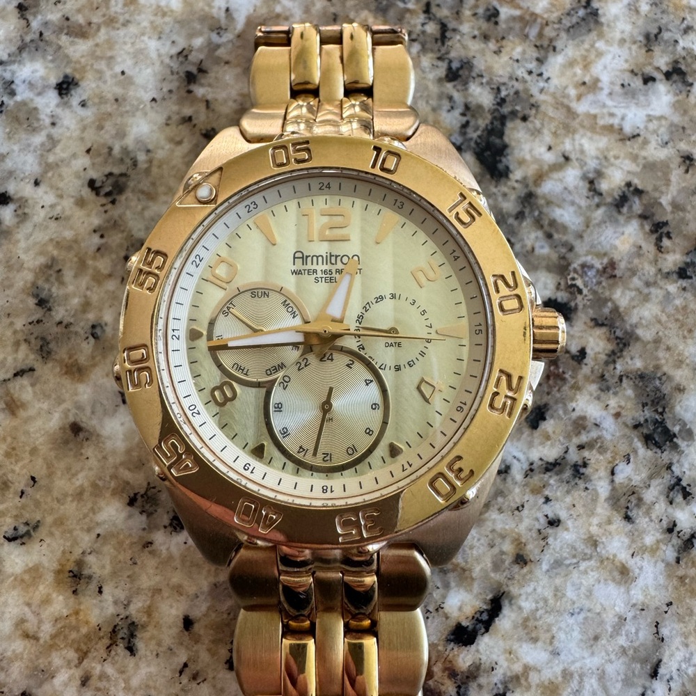 Armitron Gold Chronograph Watch